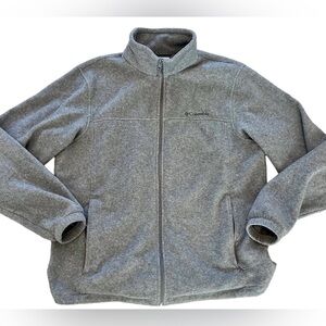 Columbia Mens Size L Steens Mountain Full Zip Fleece Jacket in Gray 1706141